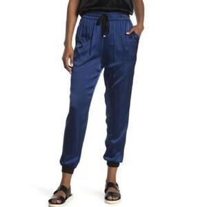 Inreverse Blue Silk Blend Jogger Pants - Size Medium